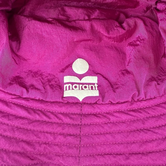 Isabel Marant Reversible Multicolor Haley Bucket Hat Patchwork White Pink EUC - Picture 9 of 10